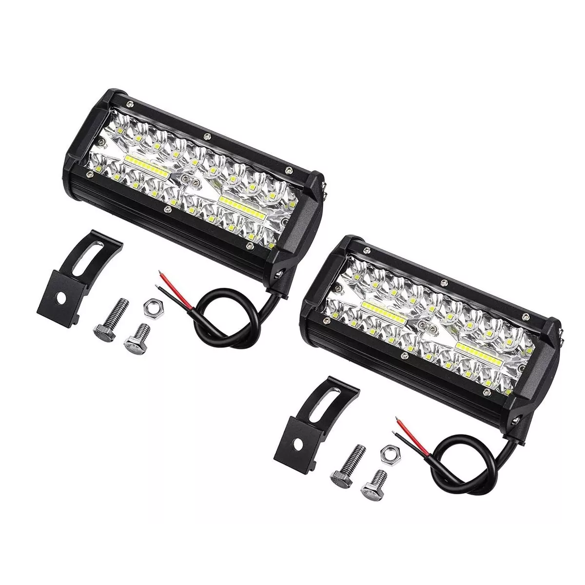 Foto 4 pulgar | Par Faros 7'' Led Auxiliares 6000k Impermeable Ip67 Eo Safe Imports Esi-5436 color Negro