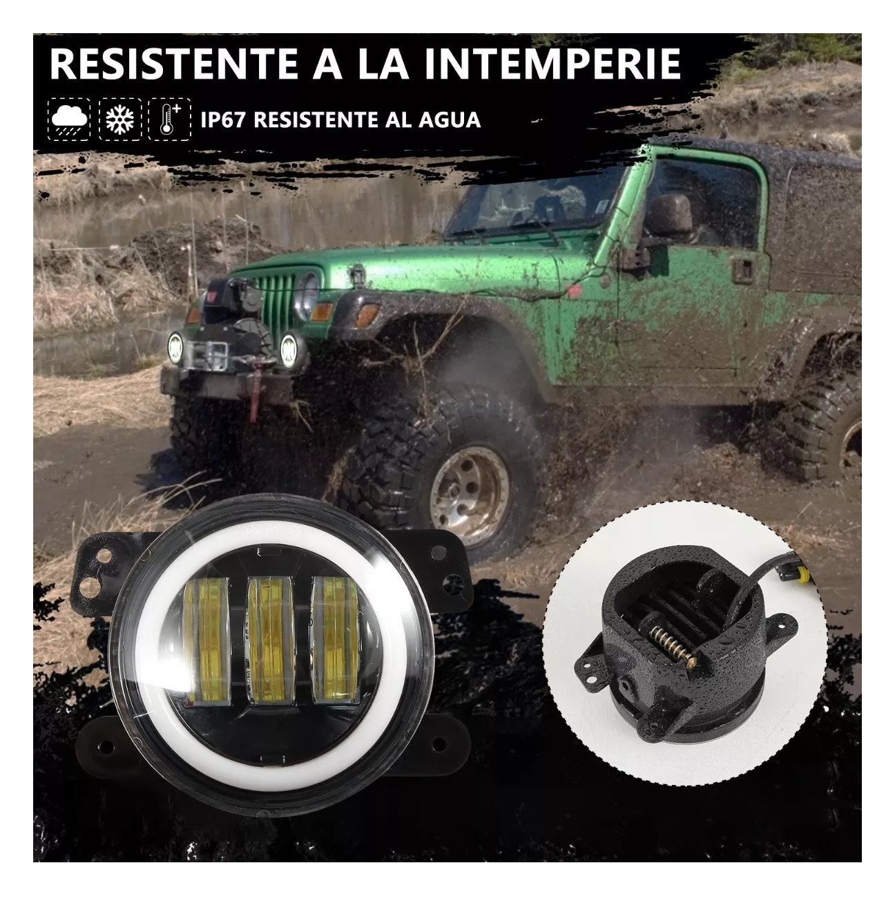 Foto 5 pulgar | Faros de Niebla LED BELUG Ojos de Ángel para Jeep 4 " 2 Piezas