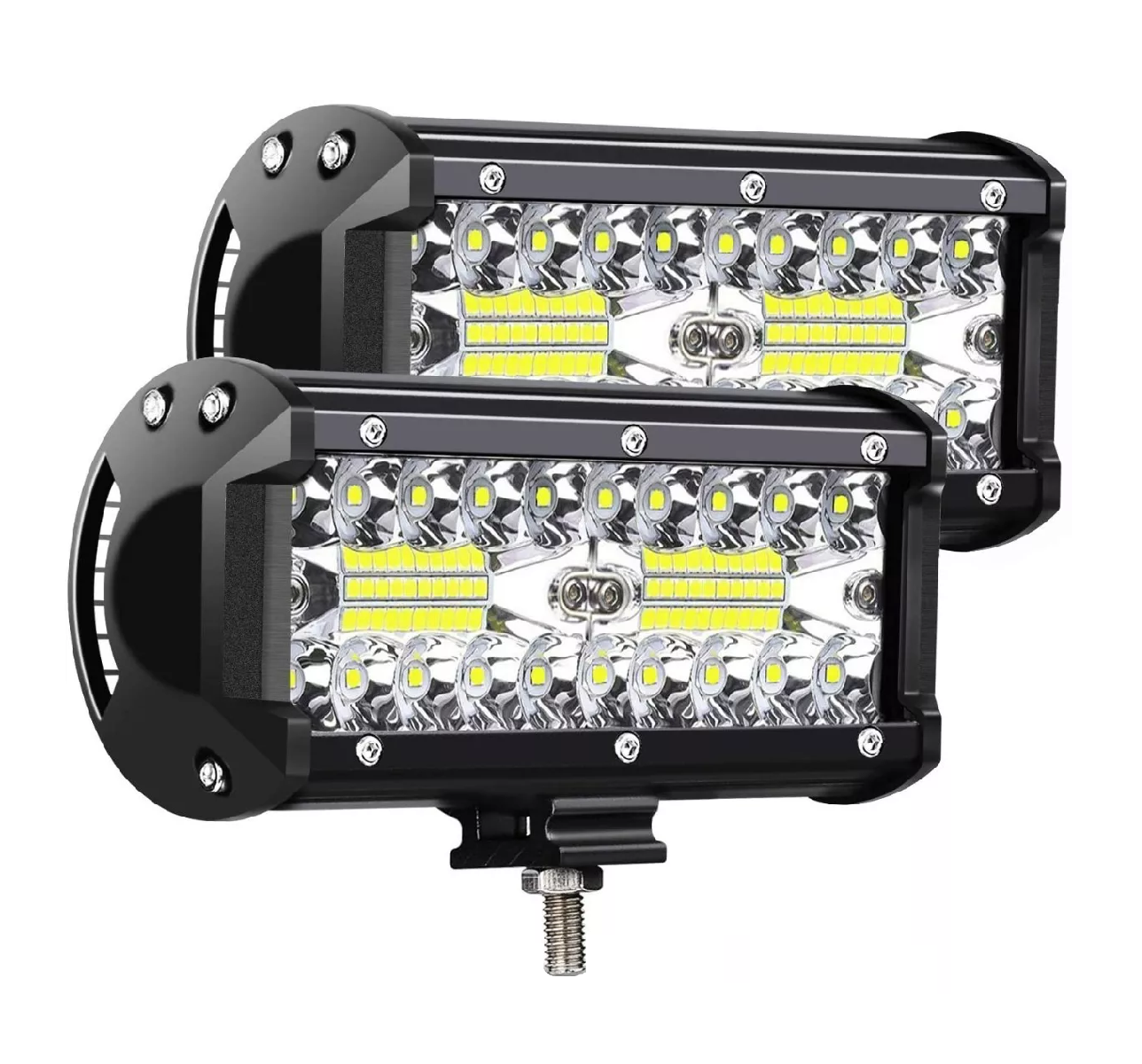 Par de Faros Eo Safe Imports Esi-6651 color Negro 7'' Auxiliares 9000 LM 6500 K