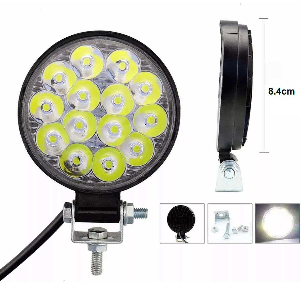 Foto 3 pulgar | Par de Faros 14 Leds Mini Slim 42 w 4x4 Niebla Eo Safe Imports Esi-11095 Negro