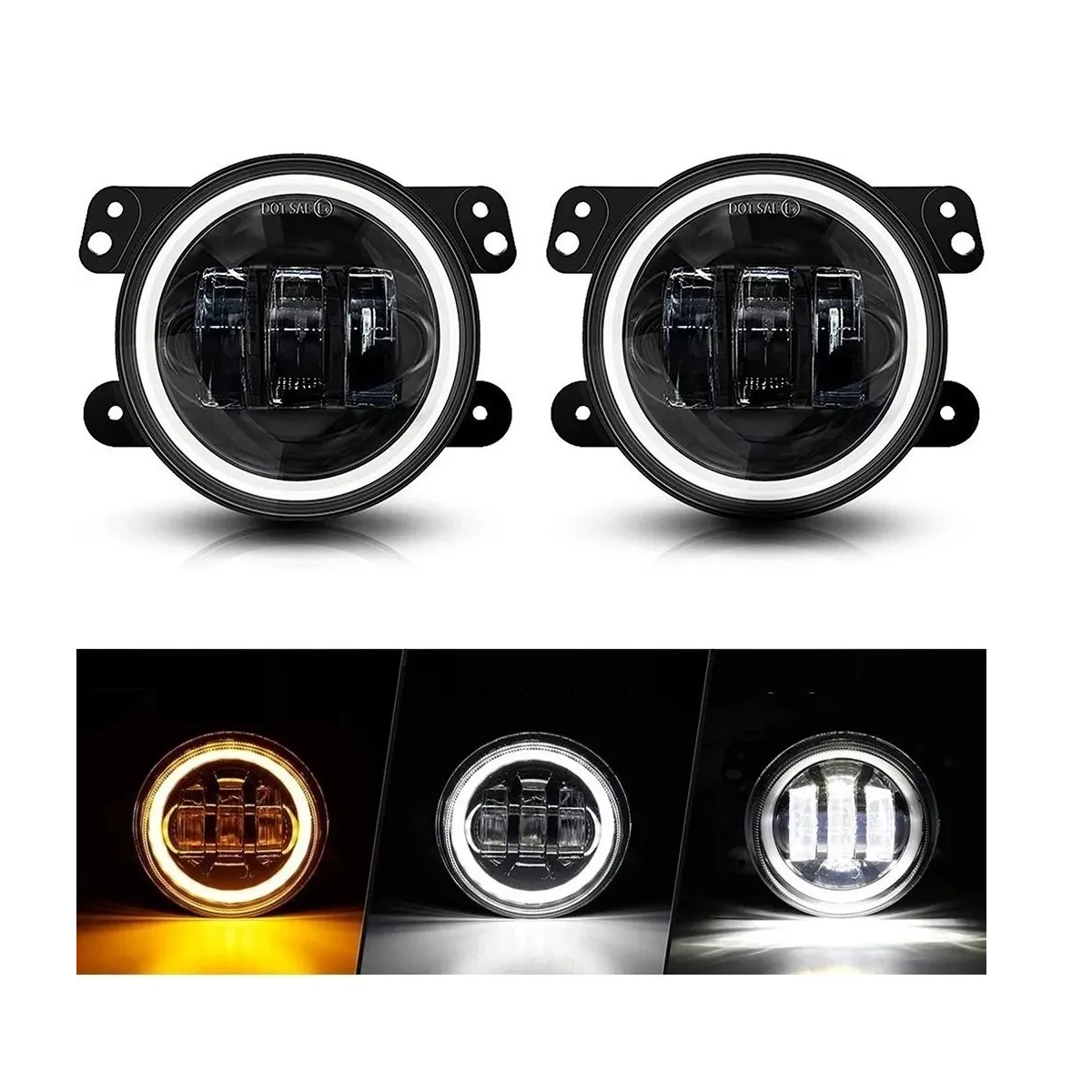 Foto 3 pulgar | Faros Antiniebla Led Redondas 4" 30 W Eo Safe Imports 1 Par