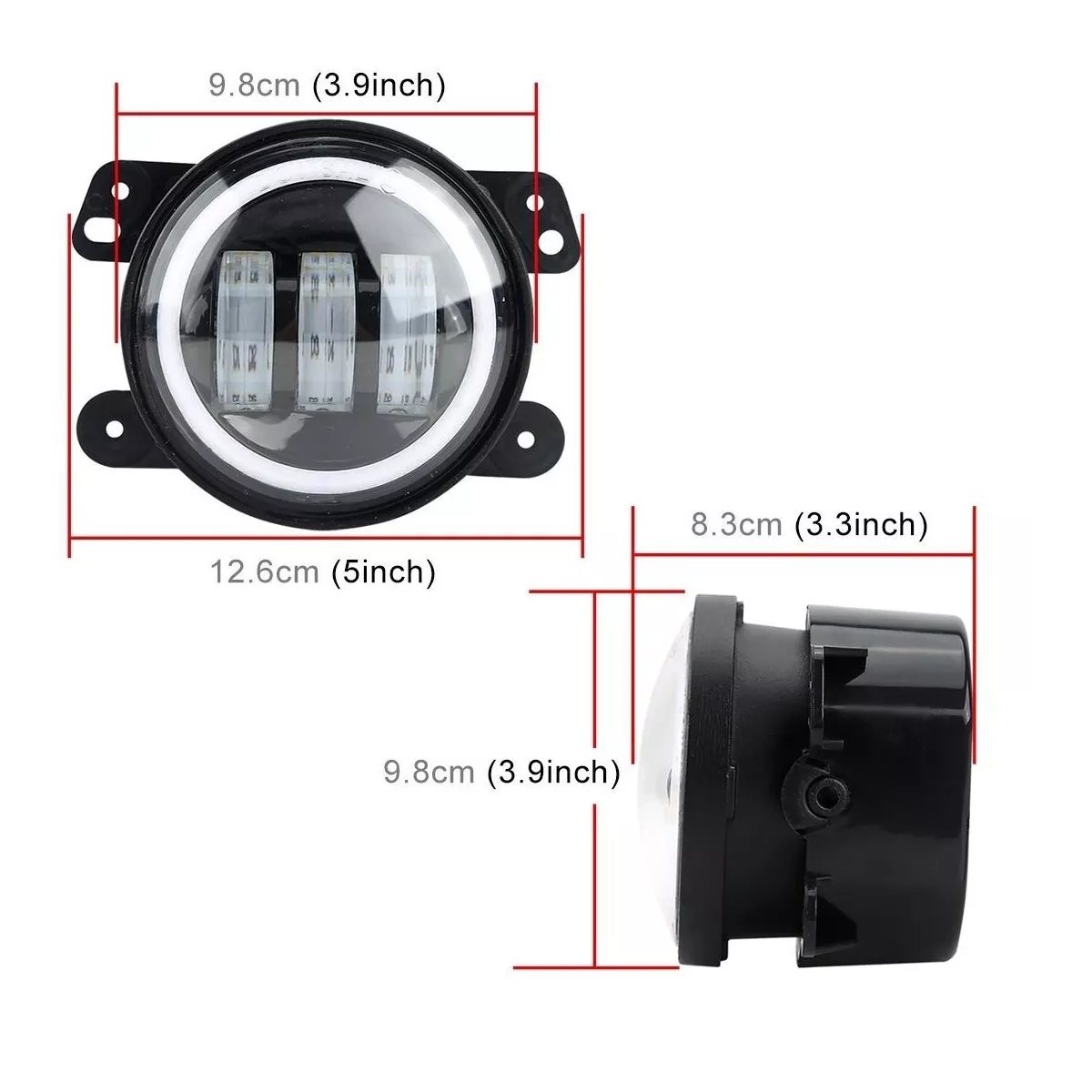 Foto 5 pulgar | Faros Antiniebla Led Redondas 4" 30 W Eo Safe Imports 1 Par