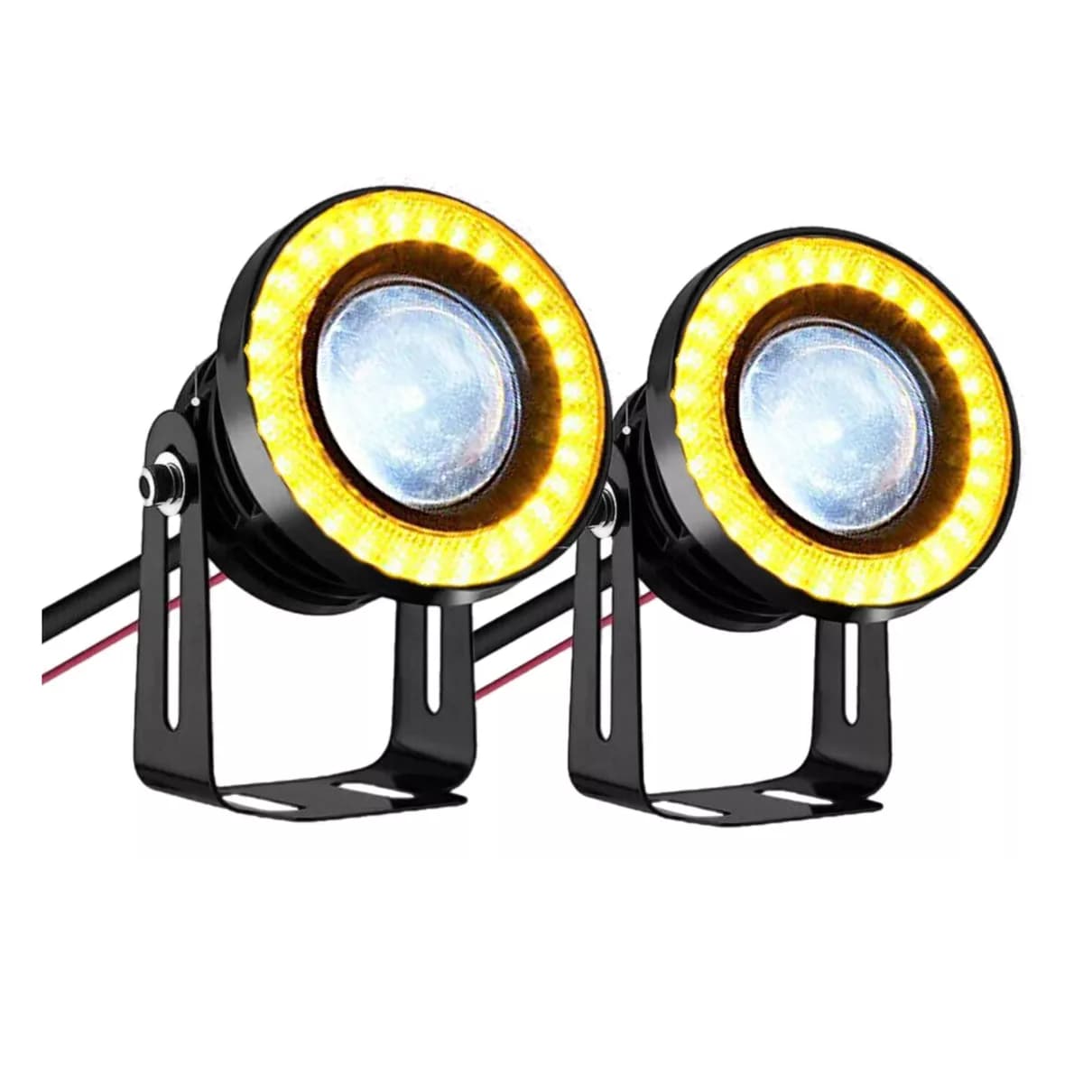 Faros Antiniebla 3.5'' Auxiliares Ojo de Ángel Eo Safe Imports ESI-12458 Amarillo 1 Par para Auto $459