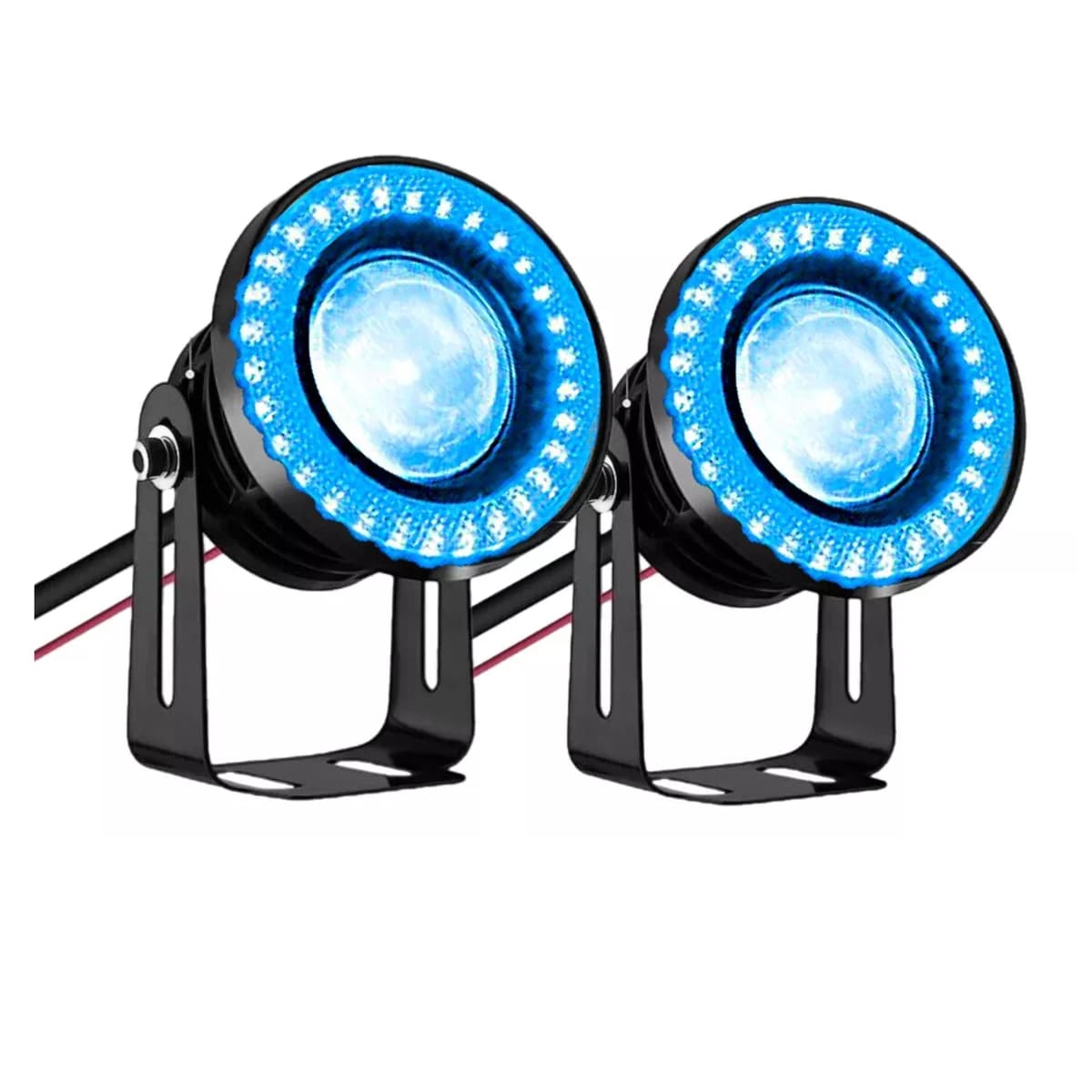 Faros Antiniebla 3.5'' Auxiliares Ojo de Ángel Eo Safe Imports ESI-12457 Azul 1 Par para Auto $459