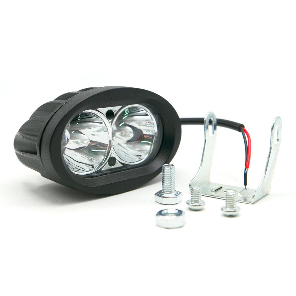 Foto 3 pulgar | Faro 2 Led Blanco Ovalado 2 Celdas Con Luz Alta, Baja Estrobo Para Motocicleta