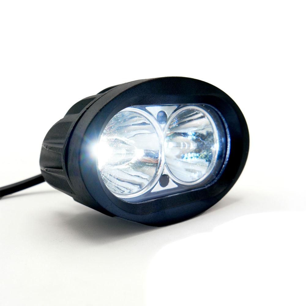 Foto 4 pulgar | Faro 2 Led Blanco Ovalado 2 Celdas Con Luz Alta, Baja Estrobo Para Motocicleta