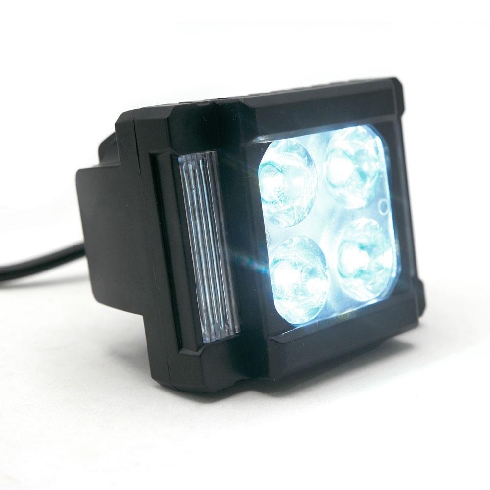 Foto 3 | Faro Auxiliar Cuadrado 4 Led Estrobo, Alta, Baja Para Motocicleta