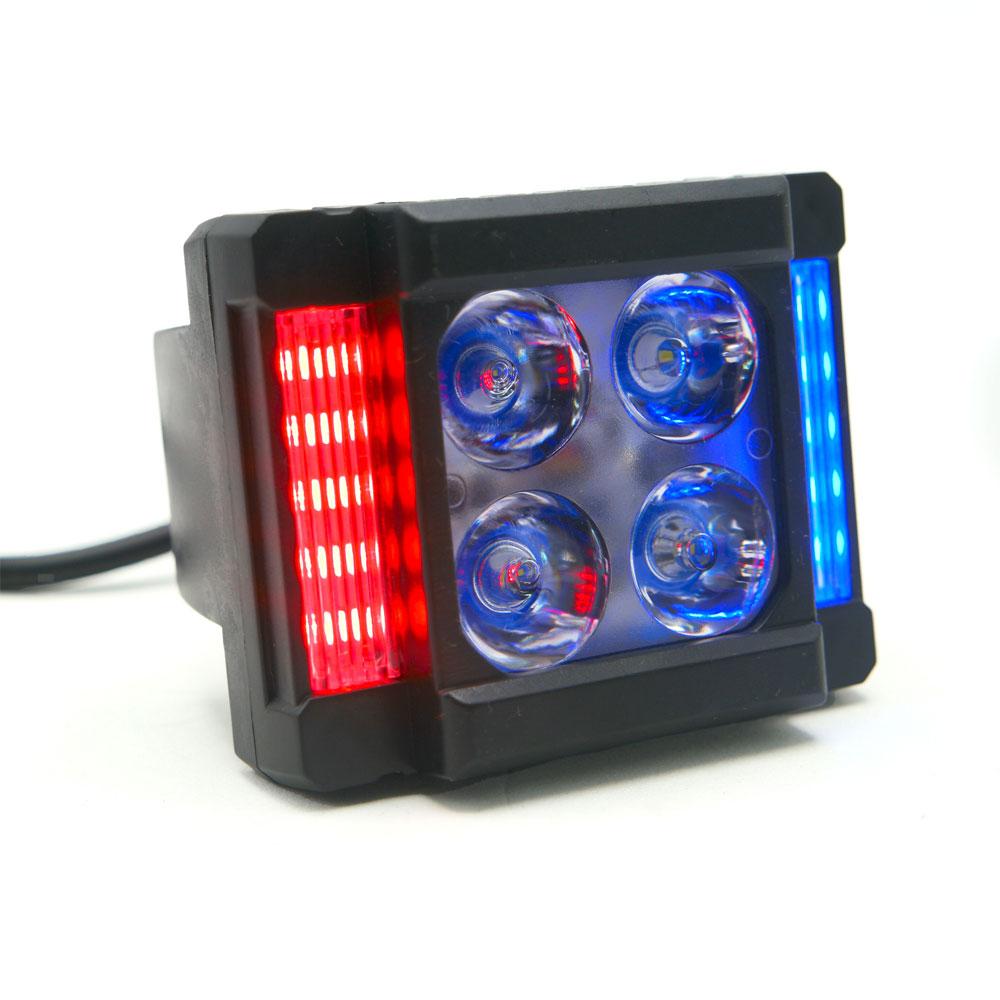 Foto 5 pulgar | Faro Auxiliar Cuadrado 4 Led Estrobo, Alta, Baja Para Motocicleta