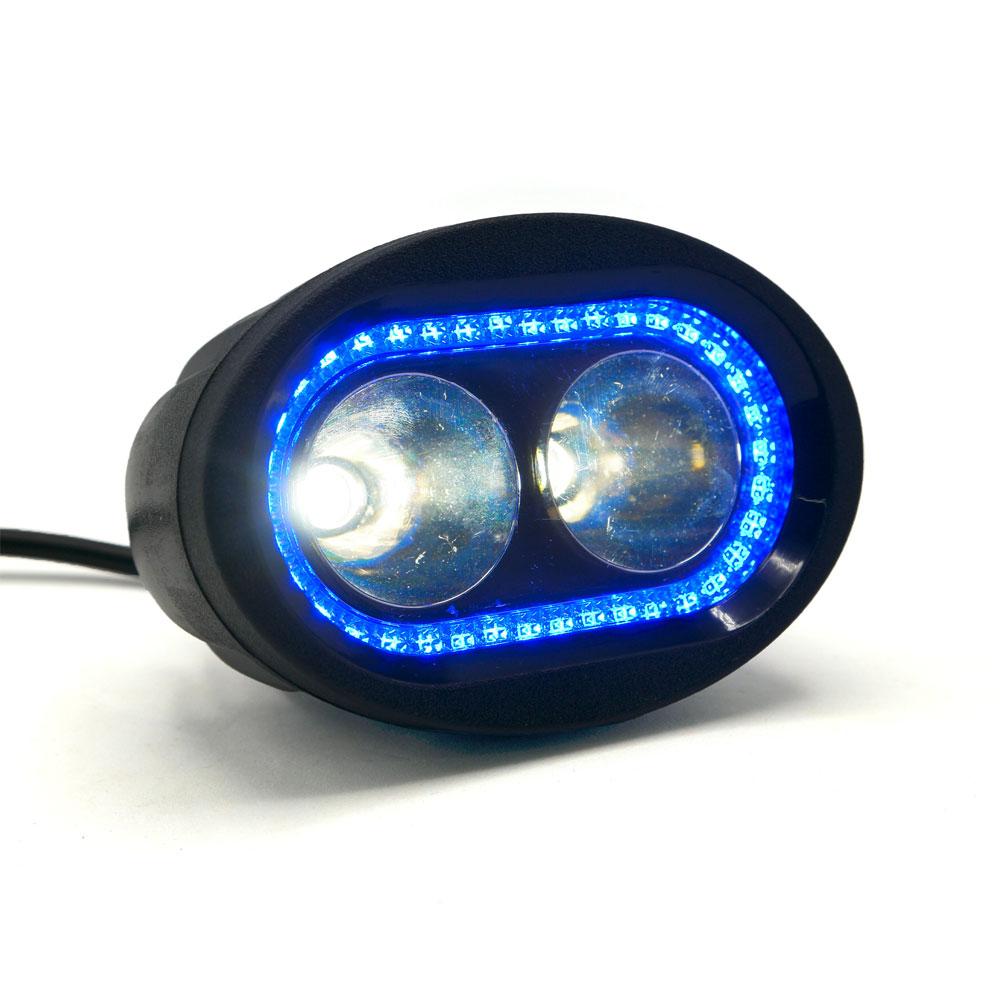 Foto 5 pulgar | Faro Led 2 Ojos Blanco, Contorno De Angel Con Luz Alta, Baja Y Estrobo Para Motocicleta