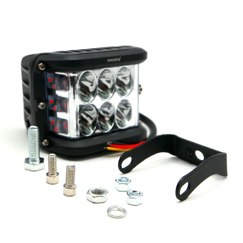 Foto 3 pulgar | Faro Led Cuadrado Estrobo Luz Blanca Fija Para Motocicleta