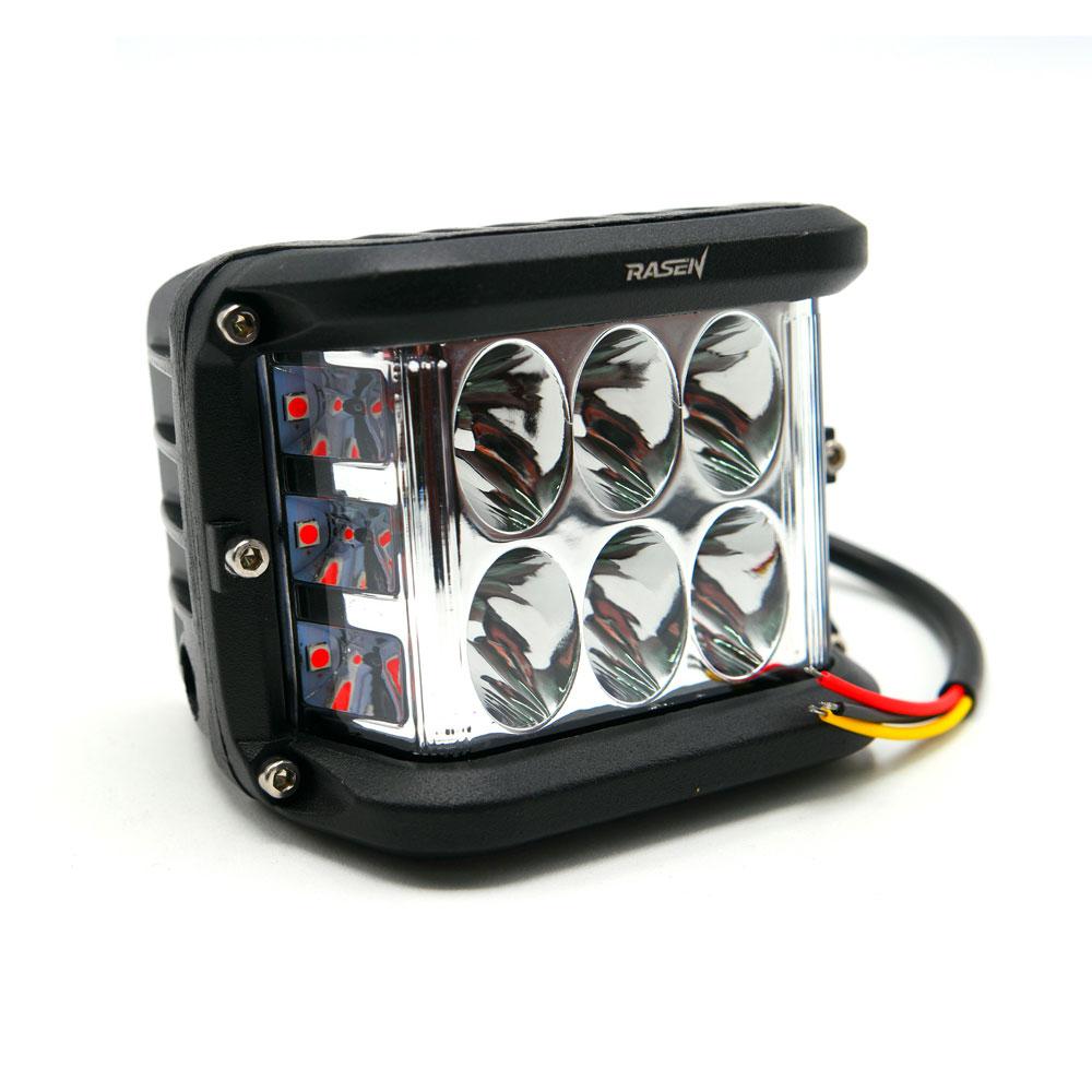 Foto 5 pulgar | Faro Led Cuadrado Estrobo Luz Blanca Fija Para Motocicleta