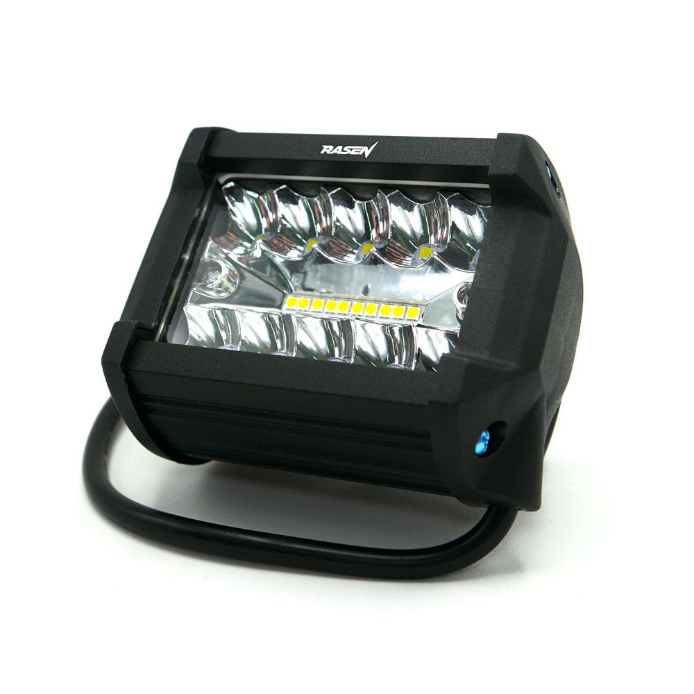 Foto 4 | Faro Cuadrado 40 Led Luz Blanca Fija Para Motocicleta