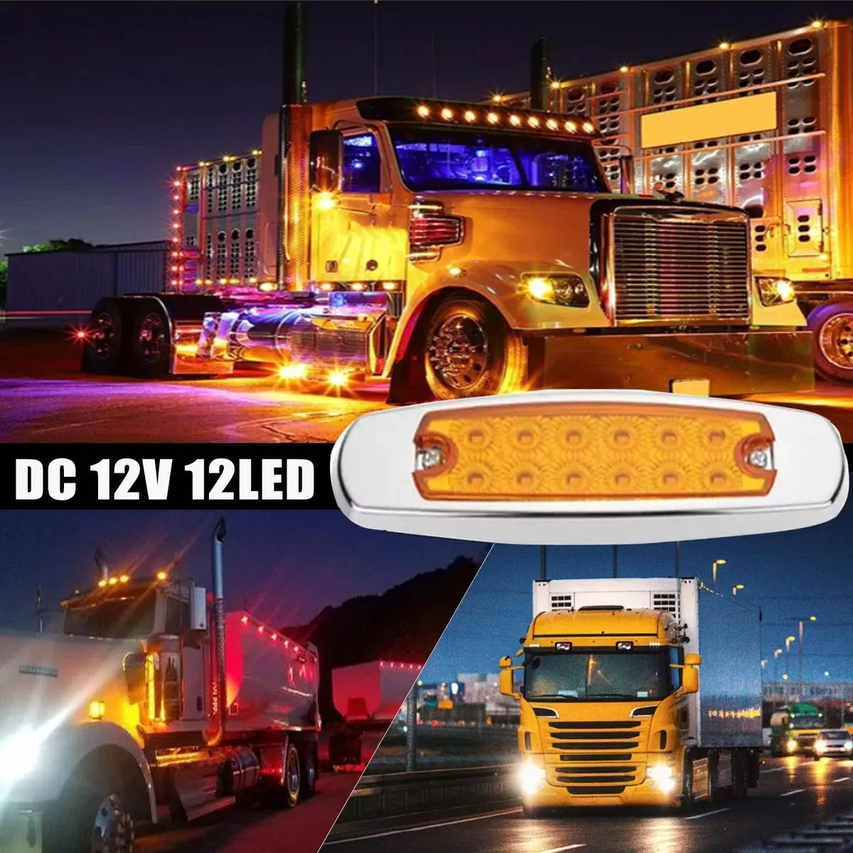 Foto 4 pulgar | 10x Plafon 12 Led Fijo 12v Lateral Camion Trailer Eo Safe Imports Esi-15549 Multicolor