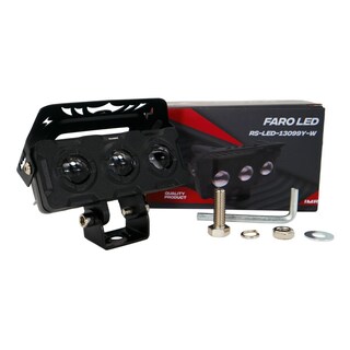 Foto 5 | Faro Auxiliar Rectangular 3 Ojos Rasen Con Lupa Luz Blanca Y Amarilla