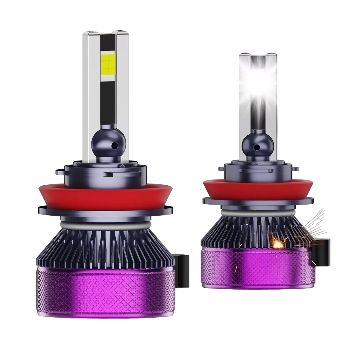 Foto 2 pulgar | Kit de Faros Led BELUG color Negro para Auto 24000lm H11 Luz Blanca Fría