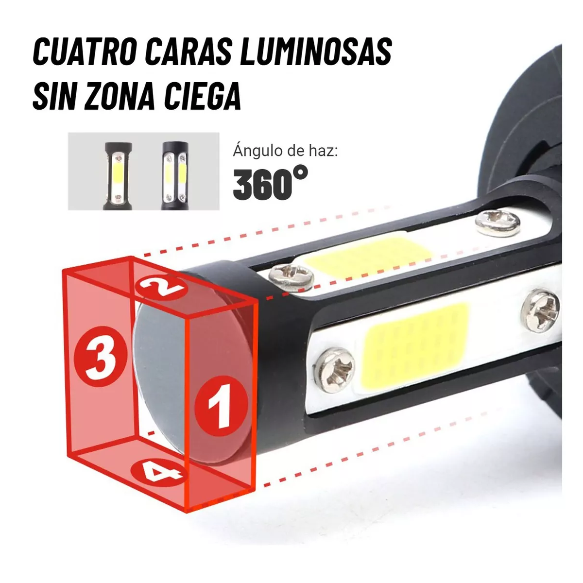 Foto 3 pulgar | Kit De Faros Delanteros De 4 Lados Conector 9005 2pzs Eo Safe Imports Esi-6552 color Negro