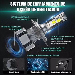Foto 3 | Kit de Faros Led H13 Luz Alta y Baja Csp Eo Safe Imports Esi-12115 Gris