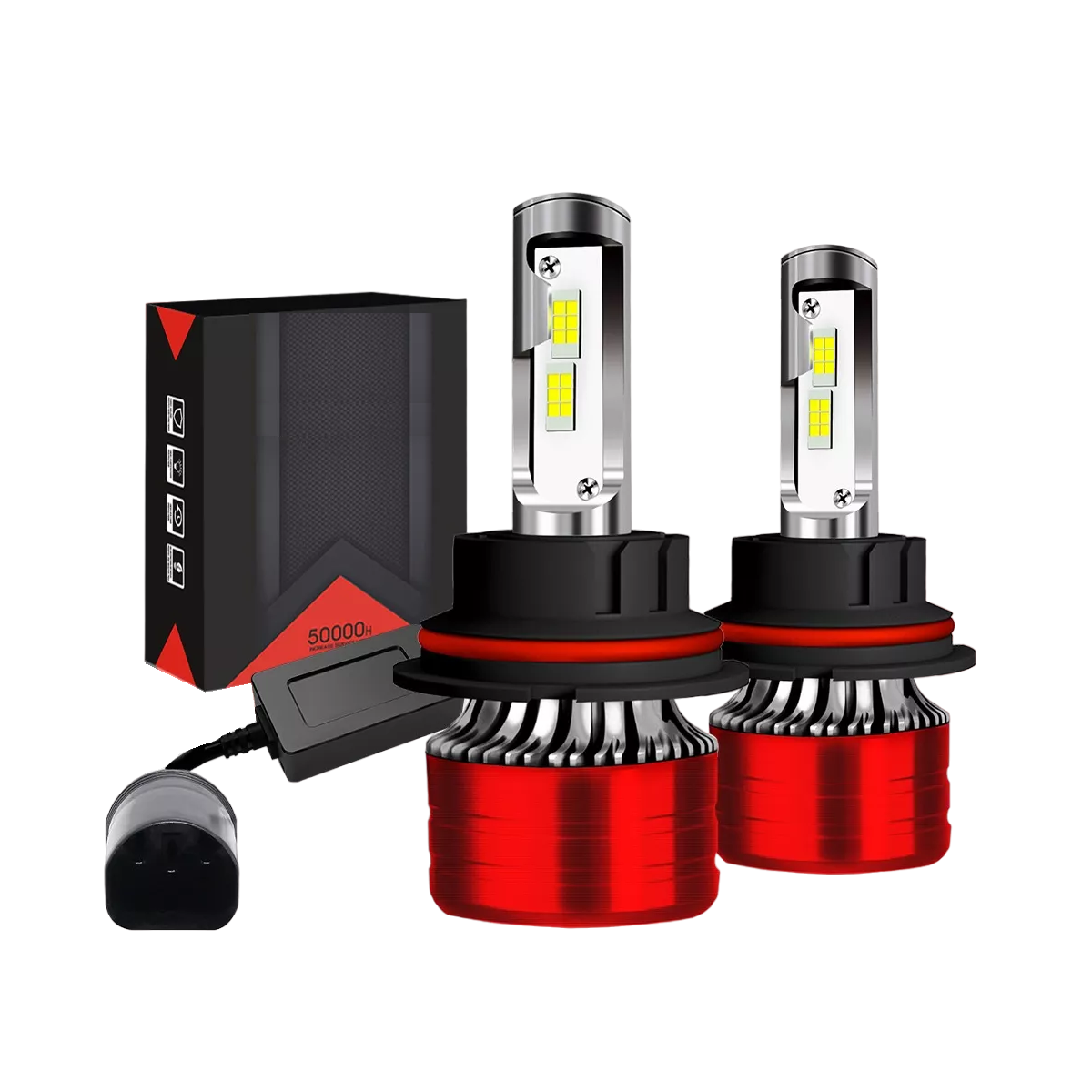 Kit de Faros Led Conector 9004 Luz Alta y Baja 2 piezas Eo Safe Imports Esi-12103 Rojo