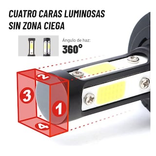 Foto 5 | Kit De Faros Delanteros De 4 Lados Conector H7 2pzs Eo Safe Imports Esi-6554 color Negro