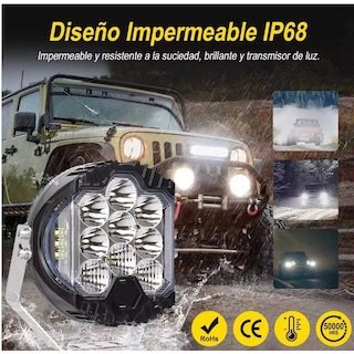 Foto 5 | Par de Faros LED Eo Safe Imports Esi-8072 Superpotente Redondo 5'' Negro