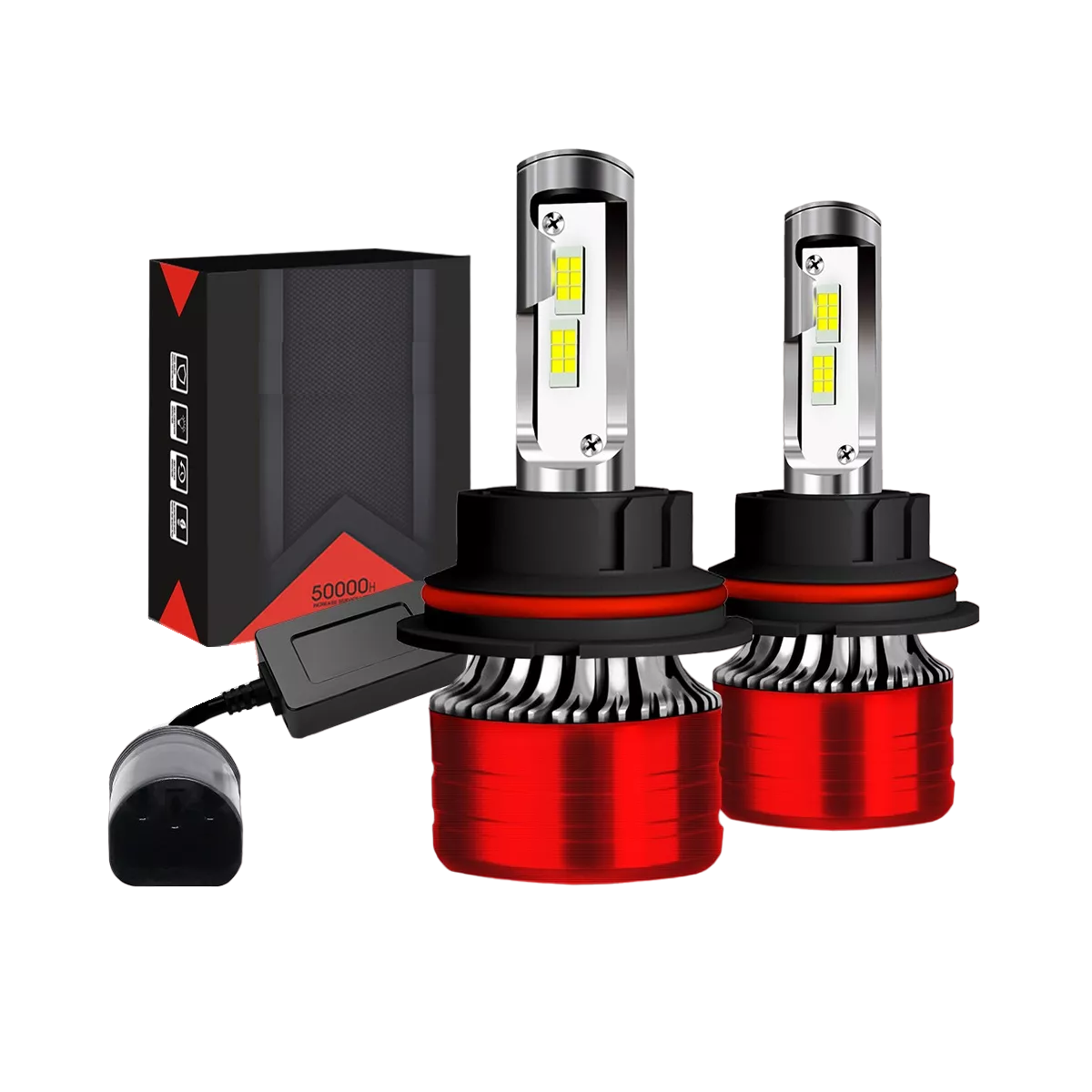 Kit de Faros Led Eo Safe Imports ESI-12104 Conector 9007 Luz Alta y Baja 2 Piezas