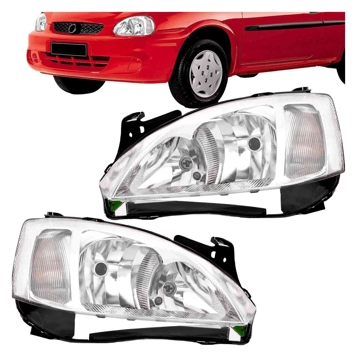 Foto 4 pulgar | Par de Faros Gutstark para Corsa Chev Universal 2003 2004 2005 2006 2007 2008