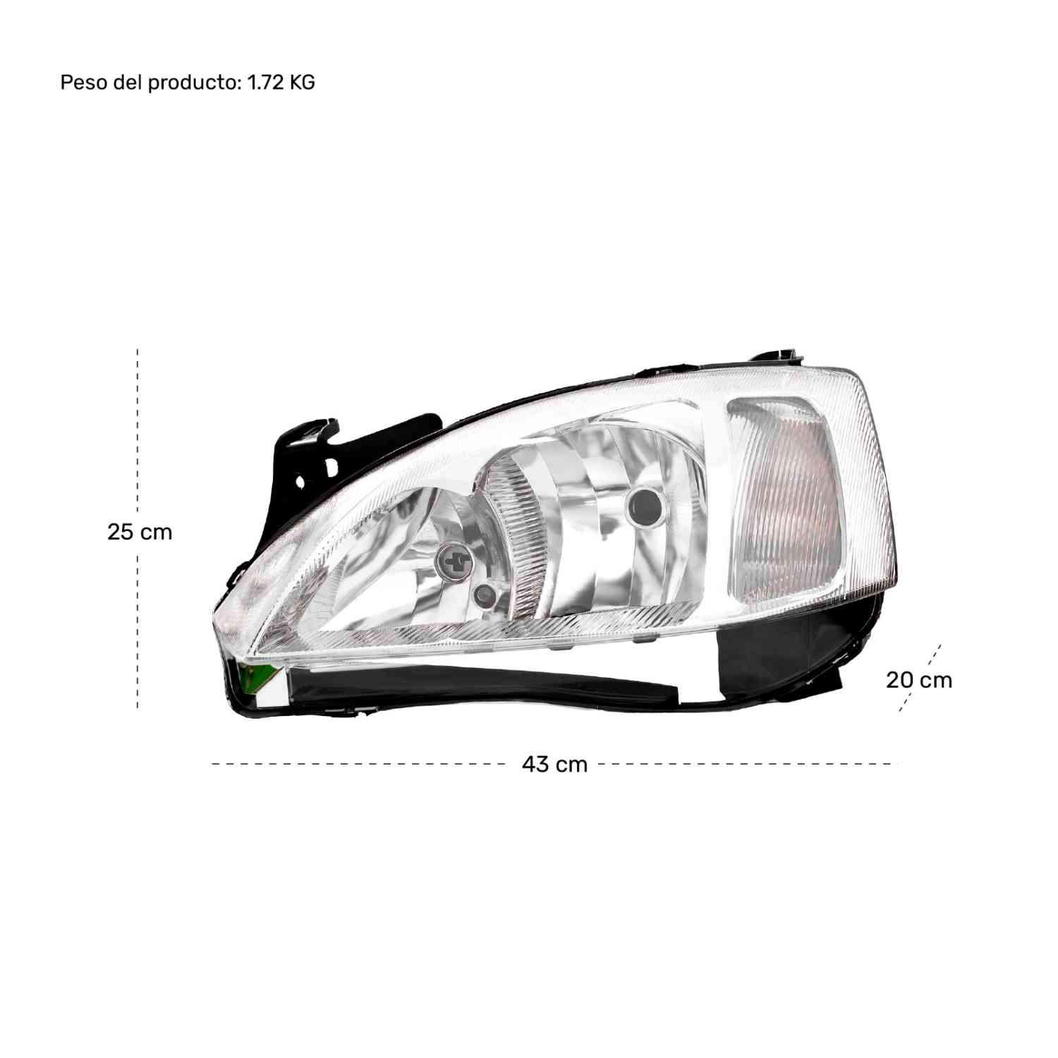 Foto 8 pulgar | Par de Faros Gutstark para Corsa Chev Universal 2003 2004 2005 2006 2007 2008