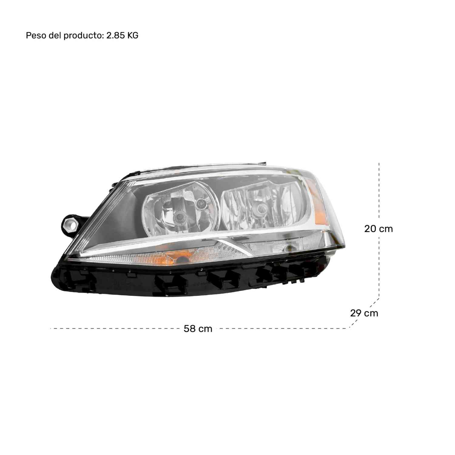 Foto 7 pulgar | Faro Jetta A6 Der 2010 2012 2013 2014 2015 2016 2017 2018