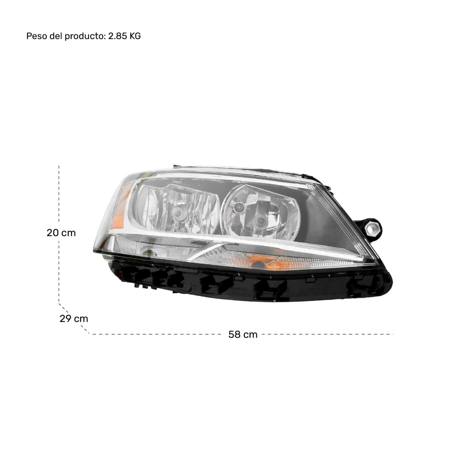 Foto 7 pulgar | Faro Jetta A6 Izq 2010 2012 2013 2014 2015 2016 2017 2018