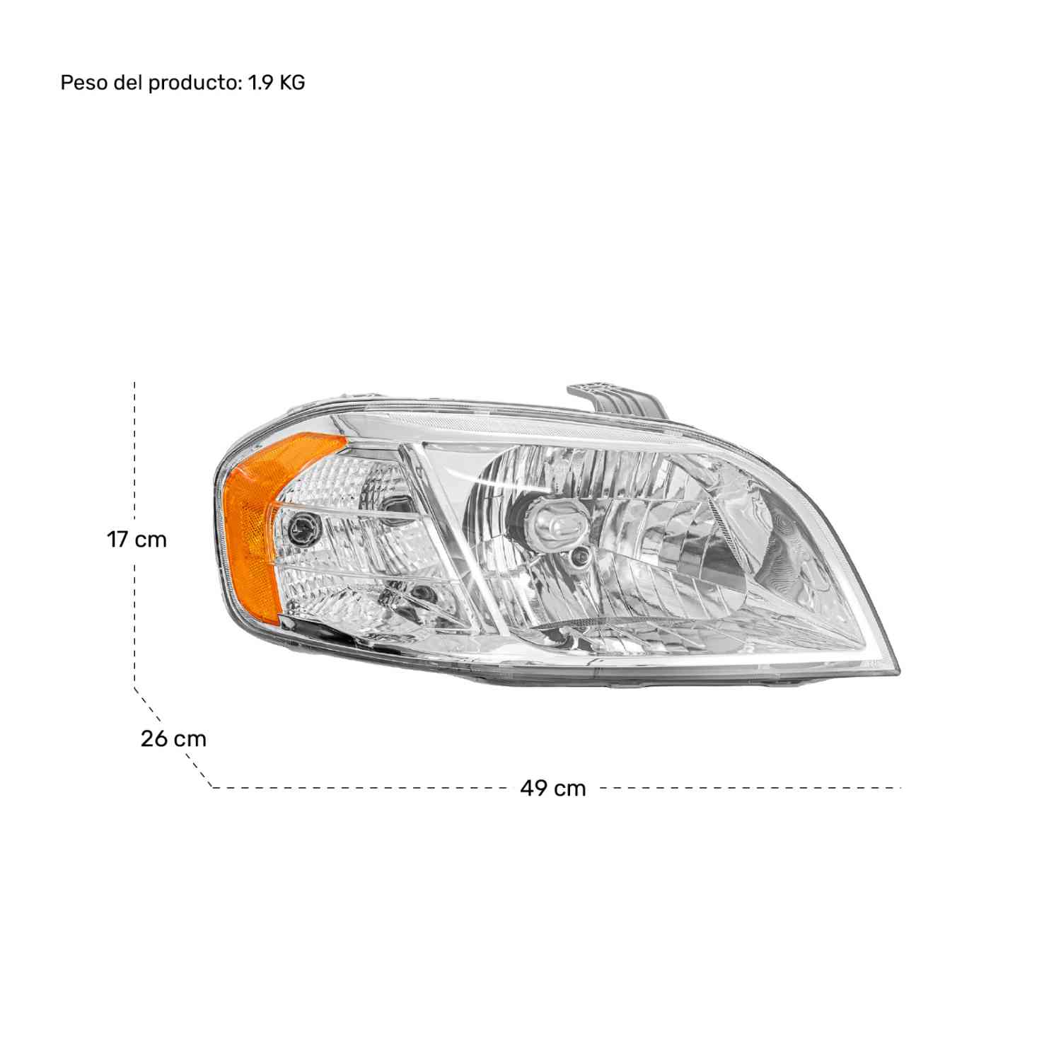 Foto 7 pulgar | Par Faros Aveo Universal Modelo 2007 2008 2009 2010 2011