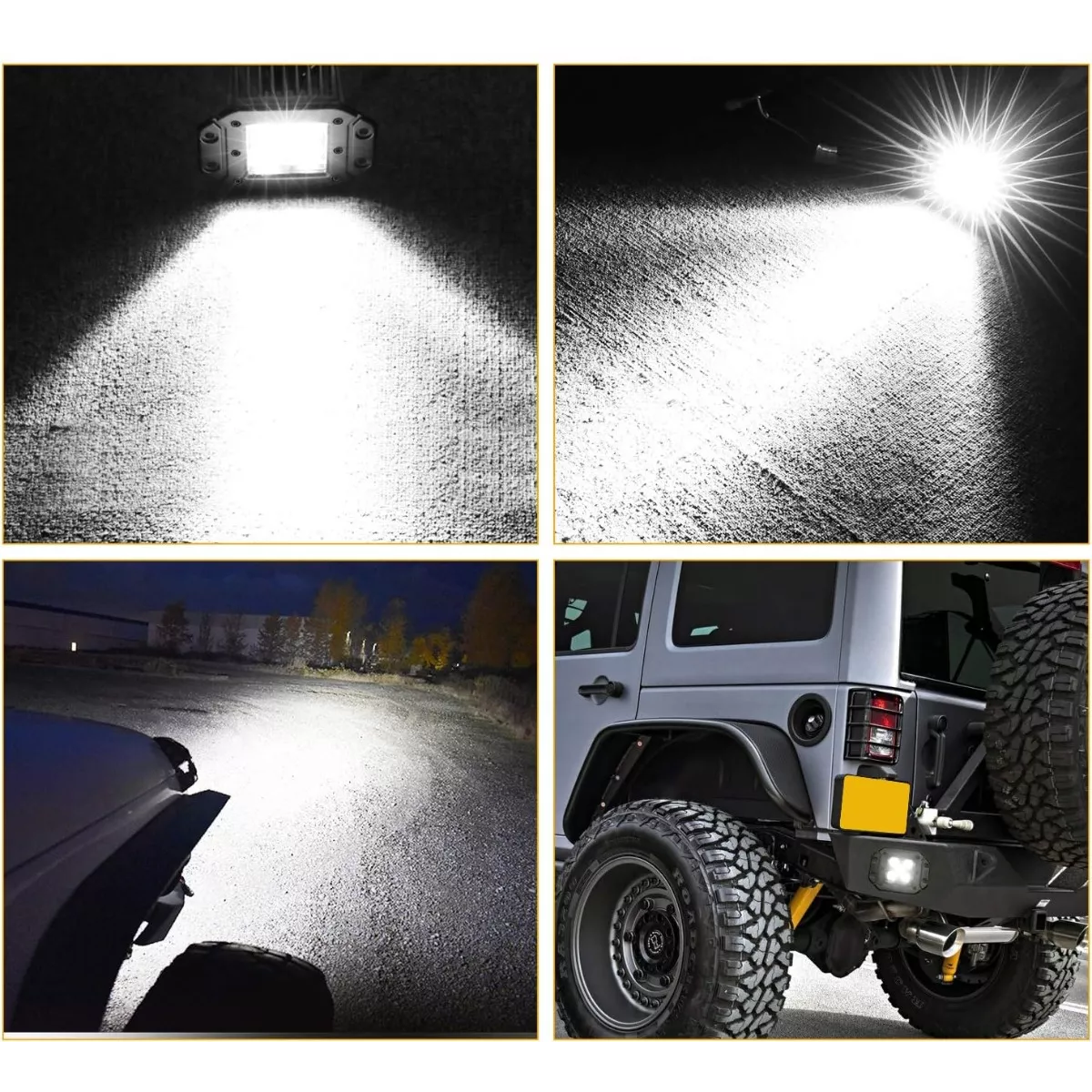 Foto 3 pulgar | 1 Par Faros Auxiliares Led Empotrable Luz Blanca Eo Safe Imports Esi-18079 Negro