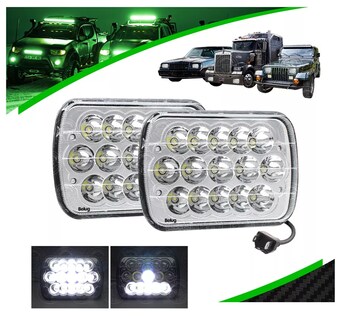 Foto 2 | 2 Faros Unidad Cuadrada Rectangular Belug 15 Leds 5x7 Alta/baja F5