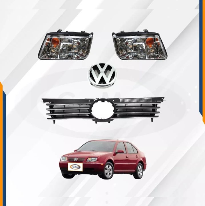 Foto 2 | Faros Y Parrilla Filo Cromo Jetta A4 03 04 -07 Con Emblema