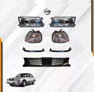 Foto 2 | Kit Tsuru Iii 92-17 Faros Cuartos Biseles Parrilla Y Emblema
