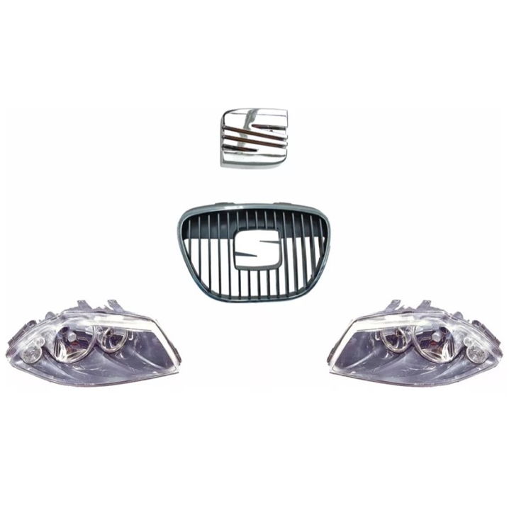 Faros Ibiza Dobles 03 04 05 06 07 08 Parrilla Cromo Emblema