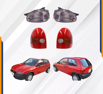 Foto 2 | Faros Chevy Rayado 95 96 97 98 99 00 01 02 03 Con Calaveras