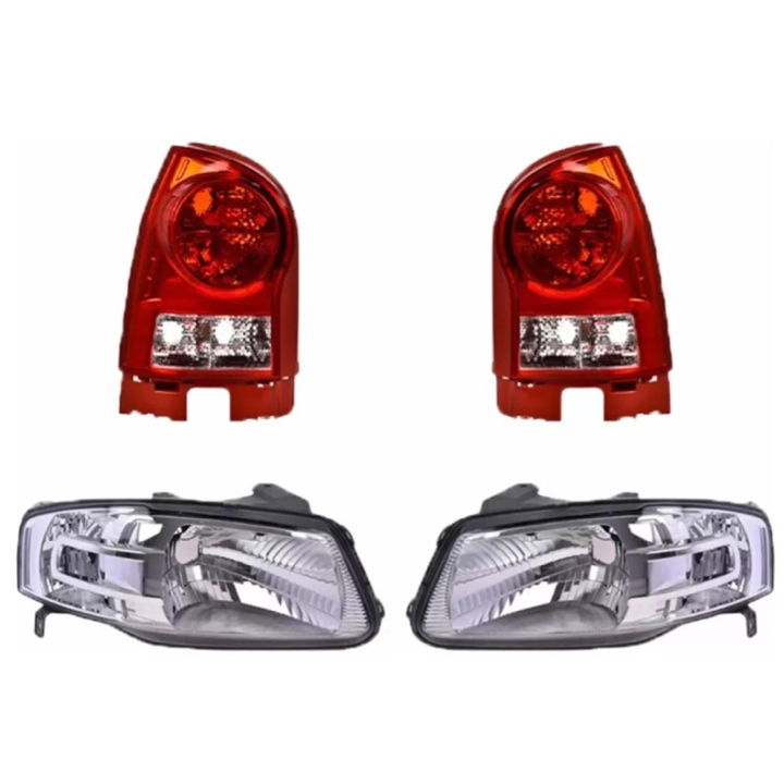 Faros Pointer Cromados Con Calaveras Rojas 06 07 08 09 10 11