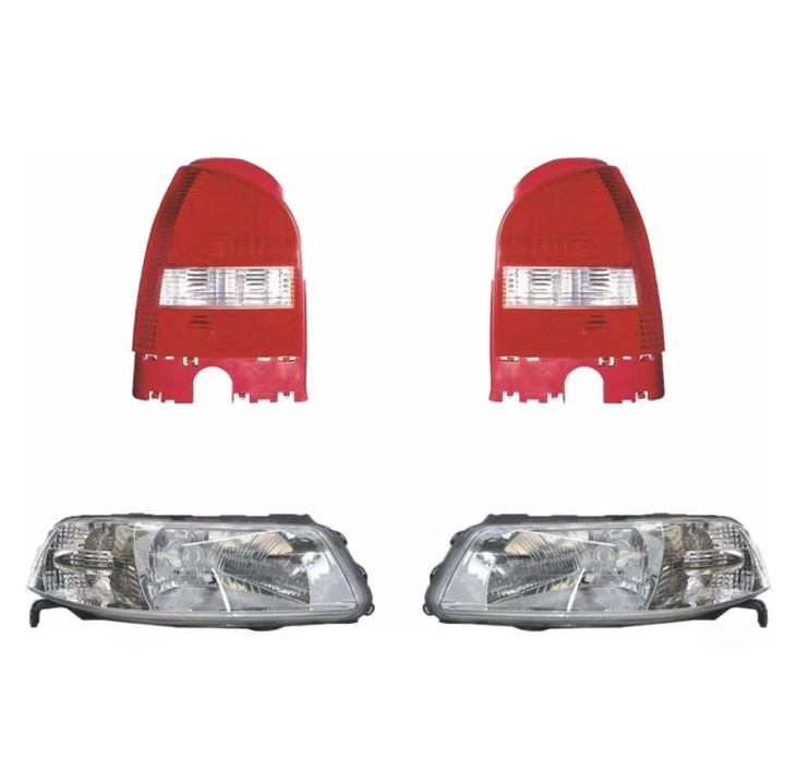 Faros Pointer Cromados 00 01 02 03 04 05 Con Calaveras Rojas