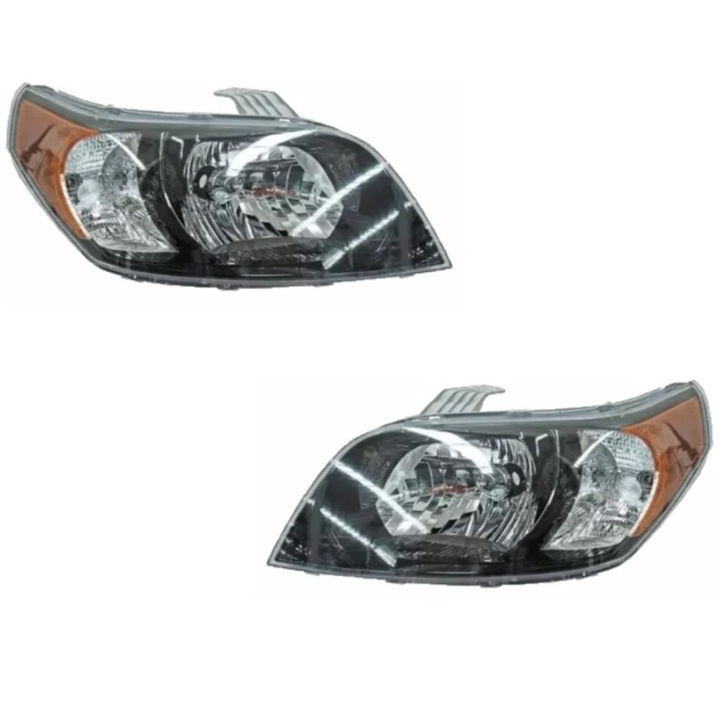 Faros Aveo Izquierdo Y Derecho Negros 12 13 14 15 16 17
