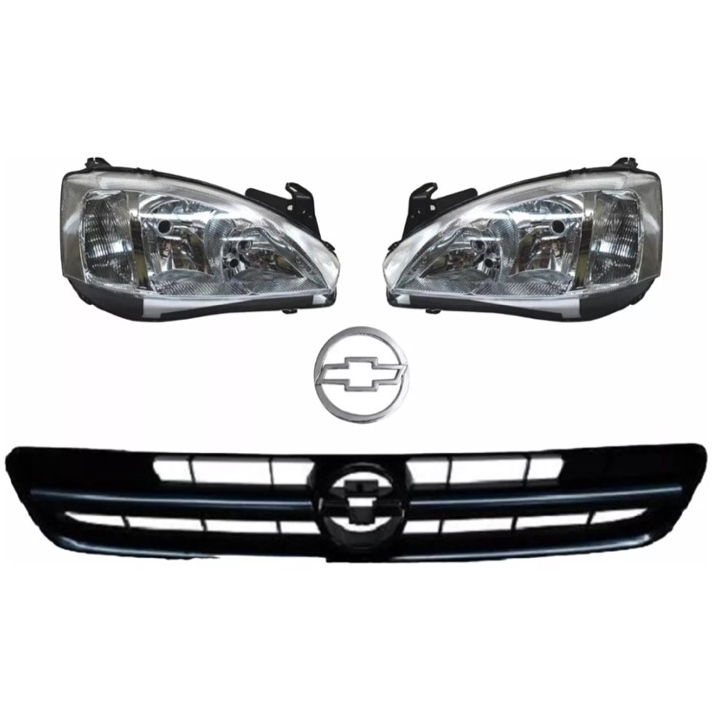 Faros Corsa 03 04 05 06 07 08 09 Parrilla Con Emblema