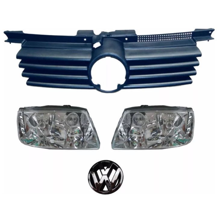 Foto 1 | Faros Y Parrilla Jetta A4 Blancos 99-07 Con Emblema