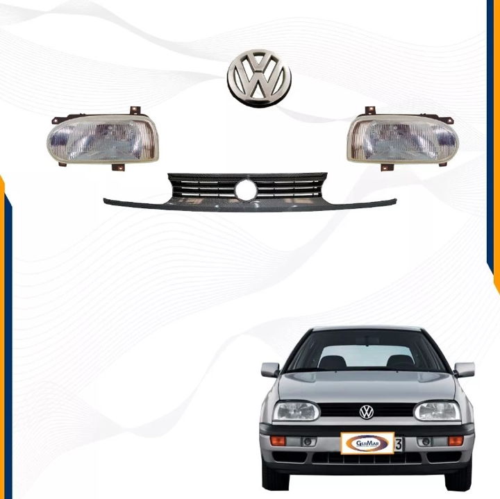 Foto 3 pulgar | Kit Golf A3 Parrilla  Faros Y Emblema