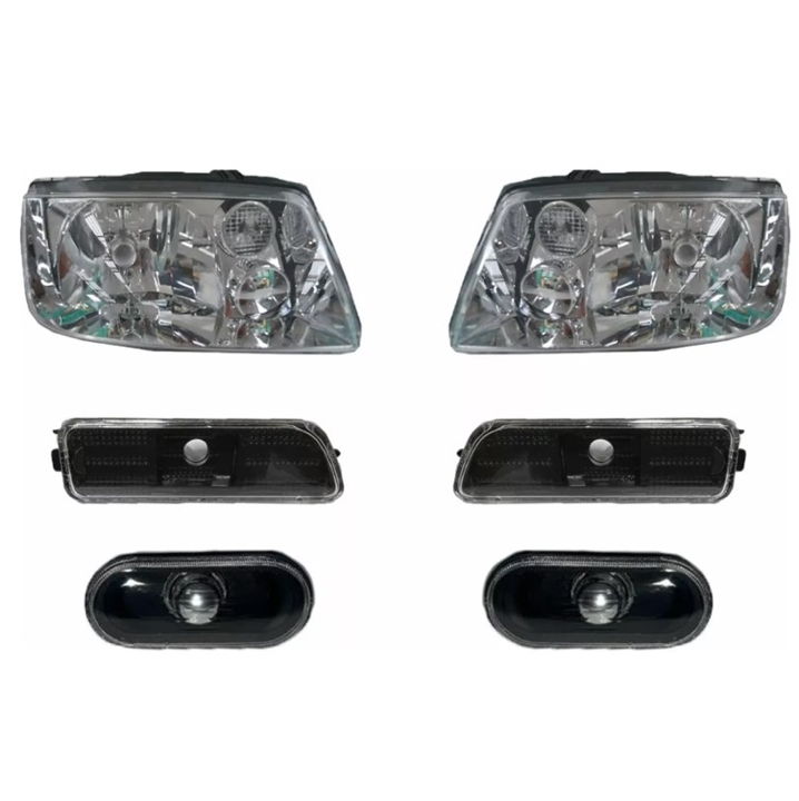 Foto 2 pulgar | Faros Jetta A4 99 01 02 03 04 05 Con Cuartos Oscuros