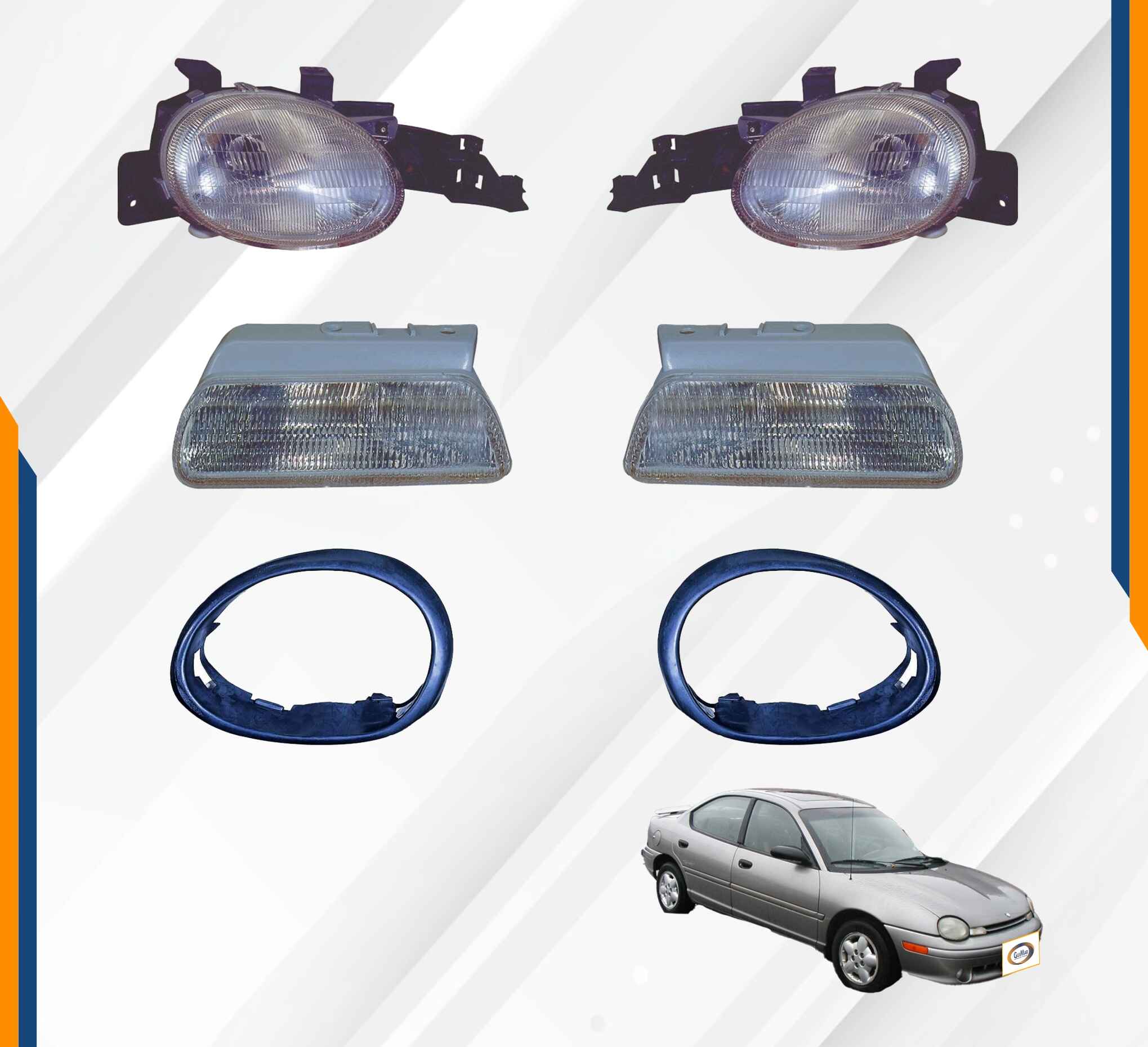 Foto 3 pulgar | Faros Completos Neon 96 97 98 99