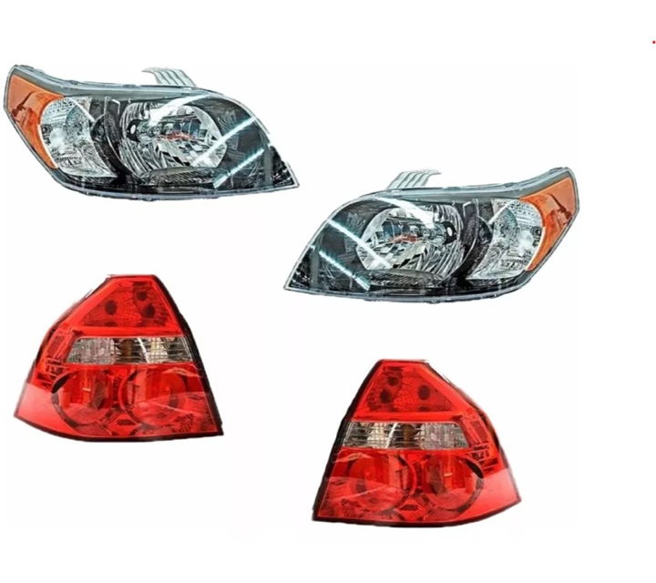 Faros Aveo Fondo Negro Y Calaveras Rojas 12 13 14 15 16 17