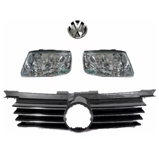 Foto 1 | Faros Jetta A4 Con Parrilla Filos Cromo Y Emblema 99-07