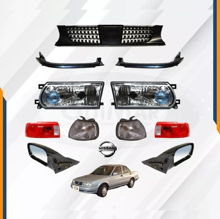 Foto 2 | Faros Tsuru 3 01 - 17 Con Cuartos Parrilla Calavera Y Espejo