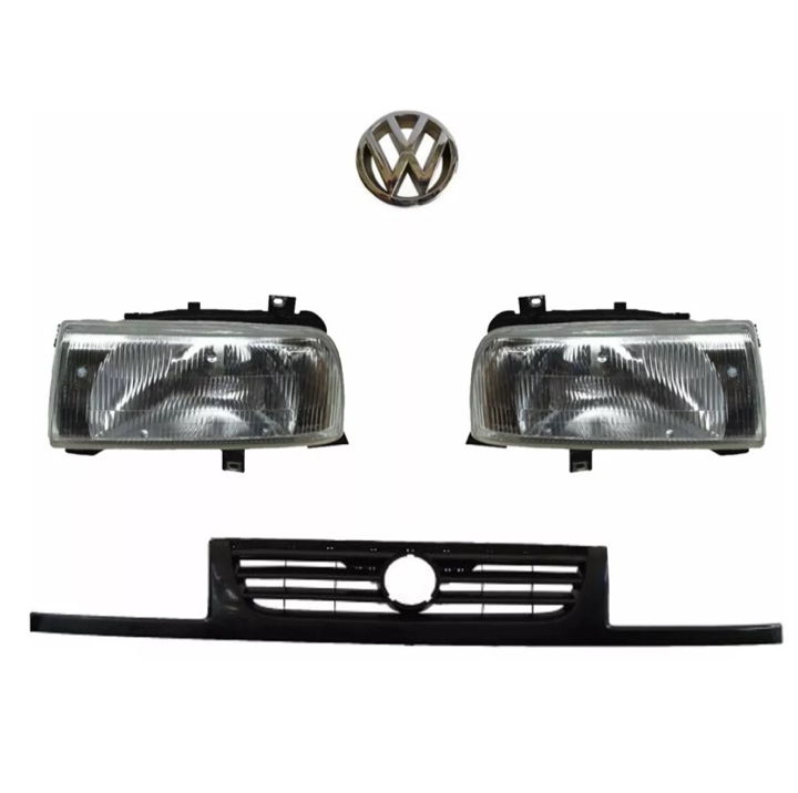 Foto 2 pulgar | Faros Jetta A3 93 94 95 96 97 98 Con Parrilla Y Emblema