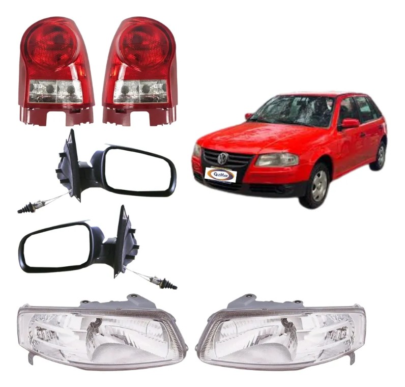 Faros Pointer 06 07 08 09 10 11 Con Calaveras Y Espejos