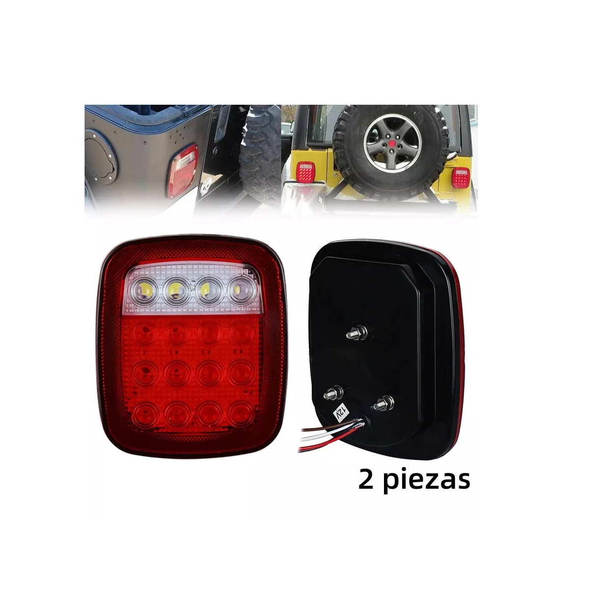 Foto 2 | Calaveras Plafon Tipo Jeep 12v 24v Luz Trasera Del Camión  Eo Safe Imports Esi-11667 Rojo